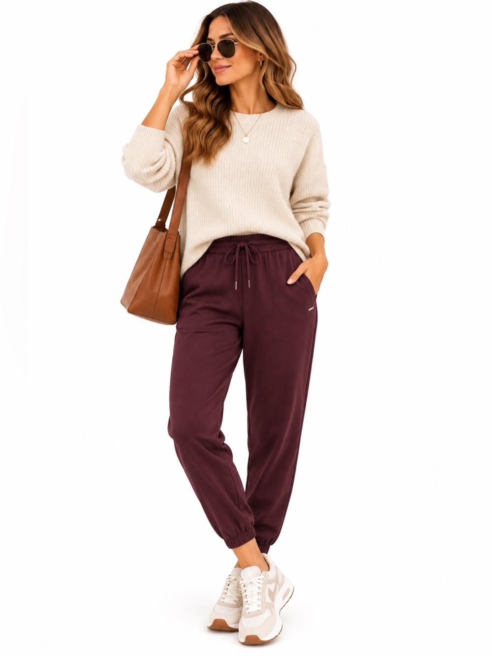 Vuori Women’s Halo Modern Sweatpant XL Burgundy DreamKnit Joggers NWT $98